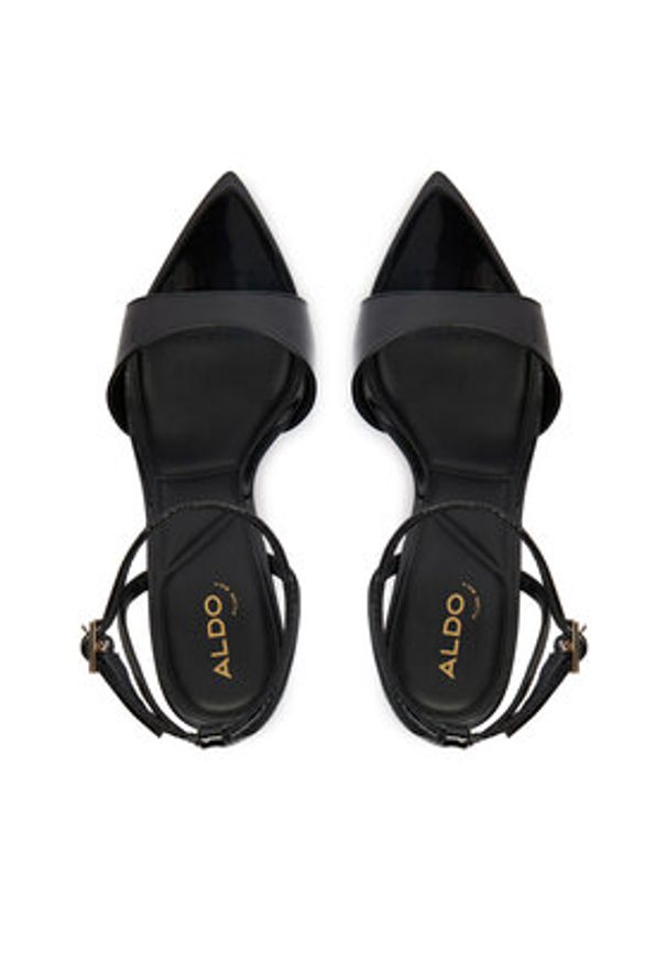 Aldo Sandały Leandra 14298756 Czarny. Kolor: czarny. Materiał: skóra