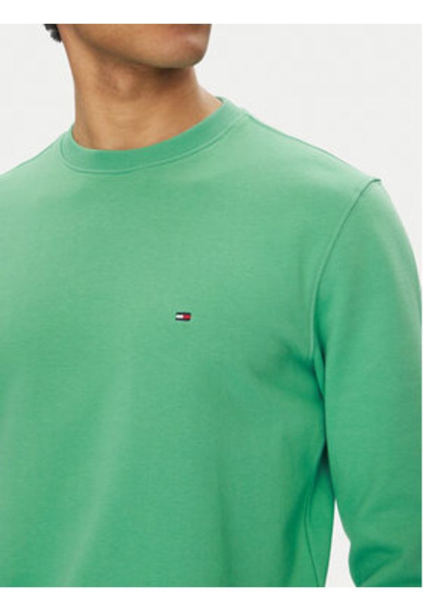 TOMMY HILFIGER - Tommy Hilfiger Bluza Essential MW0MW37237 Zielony Regular Fit. Kolor: zielony. Materiał: bawełna