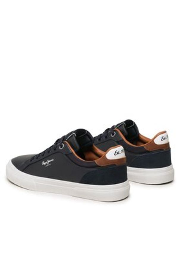 Pepe Jeans Tenisówki Kenton Court PMS30839 Granatowy. Kolor: niebieski. Materiał: skóra