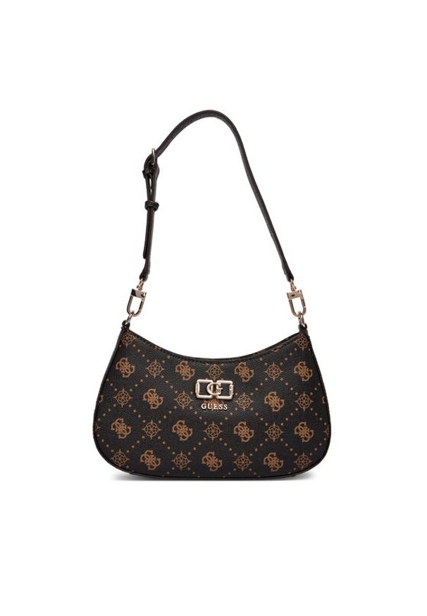 Guess Torebka Emelie Logo HWGP99 28180 Brązowy. Kolor: brązowy. Materiał: skórzane