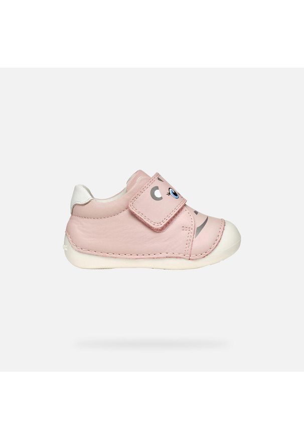 Buty dziecięce Geox Tutim. Kolor: biały, różowy, wielokolorowy