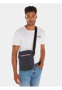 TOMMY HILFIGER - Tommy Hilfiger Saszetka Th Ess Corp Reporter AM0AM12199 Granatowy. Kolor: niebieski. Materiał: skóra #3
