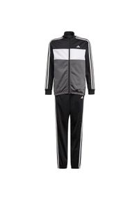 Adidas - Dres dla dzieci adidas Essentials Tiberio Tracksuit szaro-czarny GN3970. Kolor: wielokolorowy, czarny, szary. Materiał: dresówka #1