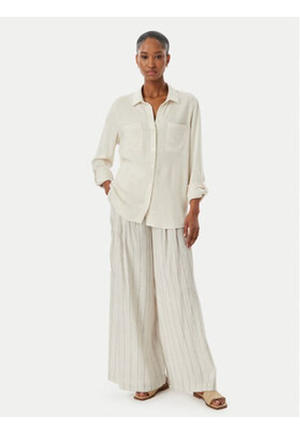 only - ONLY Koszula Asmin 15349102 Beżowy Regular Fit. Kolor: beżowy. Materiał: wiskoza