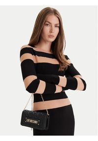 Love Moschino - LOVE MOSCHINO Torebka JC5681PP0NLA0000 Czarny. Kolor: czarny. Materiał: skórzane