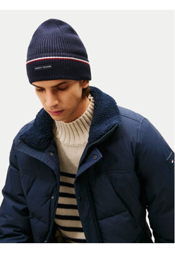TOMMY HILFIGER - Tommy Hilfiger Czapka AM0AM13587 Granatowy. Kolor: niebieski. Materiał: materiał, wełna