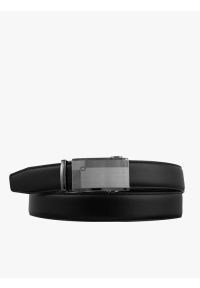 Ryłko - Czarny pasek ze skóry licowej. Kolor: czarny. Materiał: skóra. Styl: street, klasyczny #1