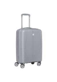 Kabinowa, szara walizka podróżna z teleskopowym uchwytem Peterson PTN PP-09-W. Kolor: szary #1