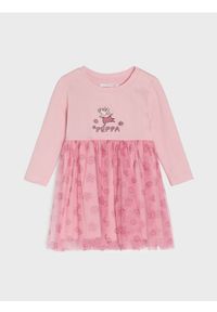 Sinsay - Sukienka z tiulowym dołem Peppa Pig - różowy. Kolor: różowy. Materiał: tiul