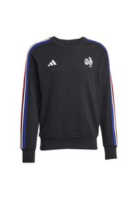 Adidas - Bluza France Essentials 3-Stripes. Kolor: czarny. Materiał: bawełna. Sport: piłka nożna