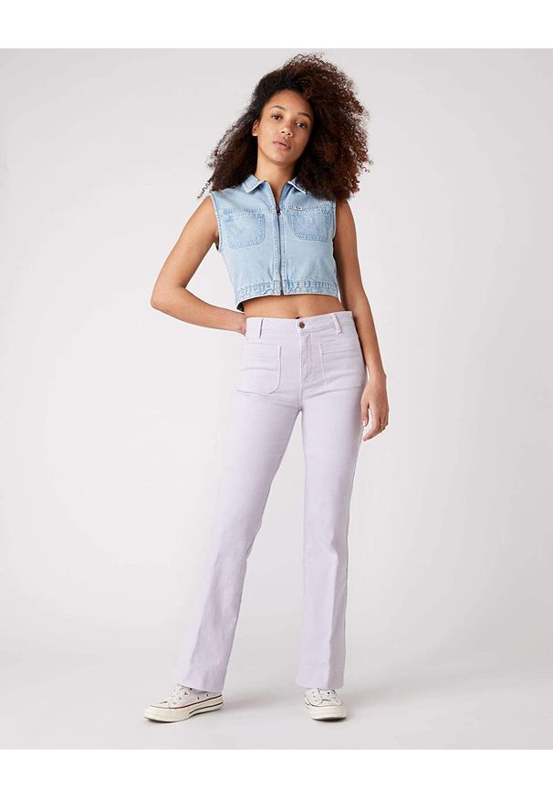 Wrangler - SPODNIE DAMSKIE WRANGLER FLARE LAVENDER HAZE W233MHP14 112127853