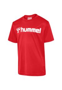 Hummel Koszulka poliestrowa sportowa Poly Logo Jersey Kids. Kolor: czerwony. Materiał: jersey, poliester