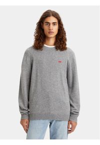 Levi's® Sweter Original Housemark A4320-0000 Szary Standard Fit. Kolor: szary. Materiał: wełna, syntetyk