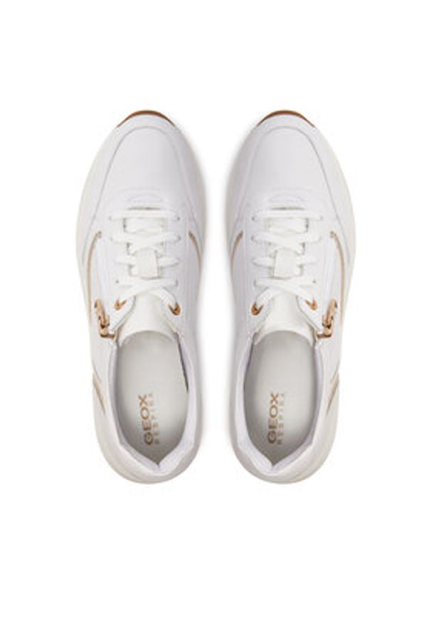 Geox Sneakersy D Cristael D45MXE 00085 C1000 Biały. Kolor: biały. Materiał: skóra