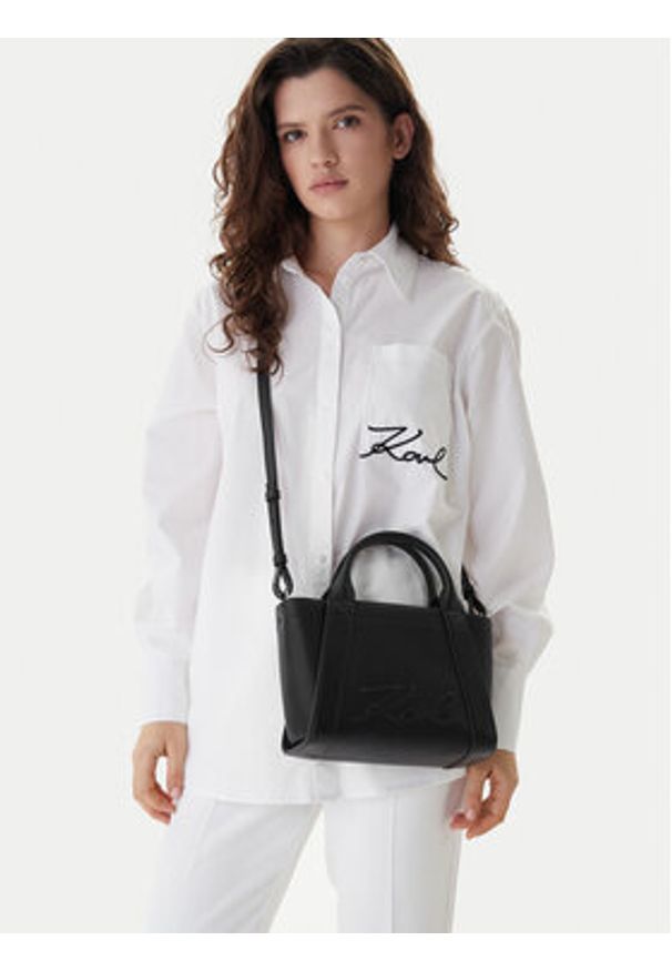 Karl Lagerfeld - KARL LAGERFELD Torebka B1W30067 Czarny. Kolor: czarny. Materiał: skórzane