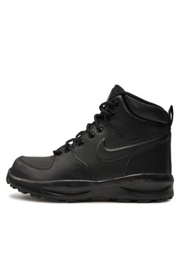 Nike Sneakersy Manoa Ltr (Gs) BQ5372 001 Czarny. Kolor: czarny. Materiał: skóra