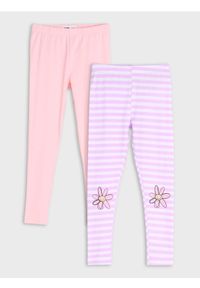 Sinsay - Legginsy 2 pack - wielobarwny. Materiał: materiał, bawełna, elastan