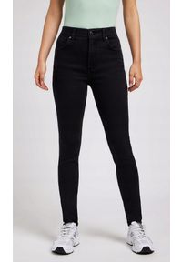 Lee - LEE DAMSKIE SPODNIE JEANSOWE ULC SKINNY BLACK 112350783 L35V011656