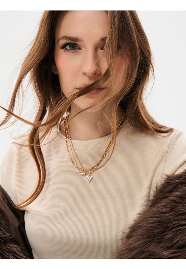 Sinsay - Naszyjniki 3 pack - złoty. Materiał: złote. Kolor: złoty