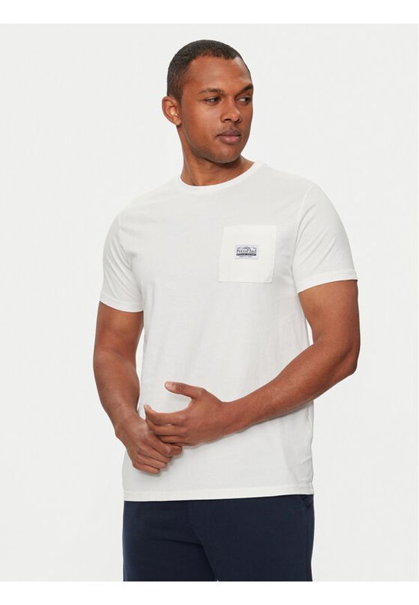 Petrol Industries T-Shirt M-1040-TSR639 Biały Regular Fit. Kolor: biały. Materiał: bawełna