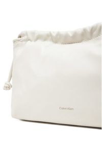 Calvin Klein Jeans Torebka Drawstring Crossbody26 LV04K3060G Écru. Materiał: skórzane #3