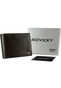 ROVICKY - Portfel c. brązowy Rovicky N61-RVT-3197 D.Br. Kolor: brązowy. Materiał: skóra
