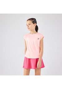 ARTENGO - Koszulka do tenisa dla dziewczynek Artengo TTS500. Kolor: różowy. Materiał: tkanina, elastan, poliester, materiał. Sport: tenis