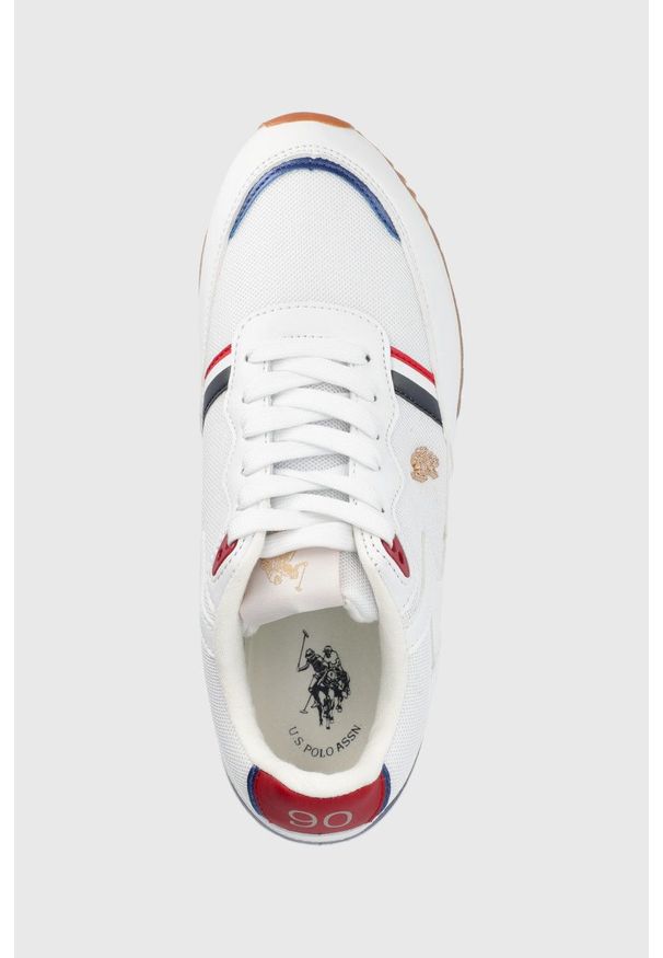 U.S. Polo Assn. sneakersy kolor biały. Nosek buta: okrągły. Zapięcie: sznurówki. Kolor: biały. Materiał: guma. Obcas: na koturnie