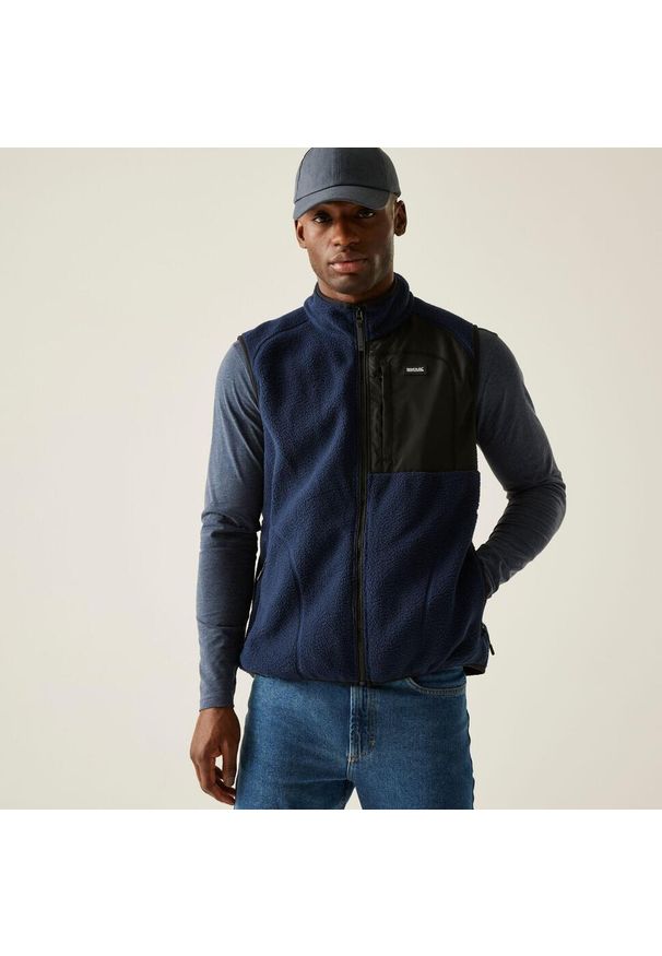 Regatta - Kamizelka męska polarowa Frankie Borg. Kolor: niebieski. Materiał: polar