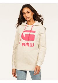 G-Star RAW - G-Star Raw Bluza Boyfriend Diamond Line Graphic Hooded D16236-A613-971 Szary Loose Fit. Kolor: szary. Materiał: bawełna