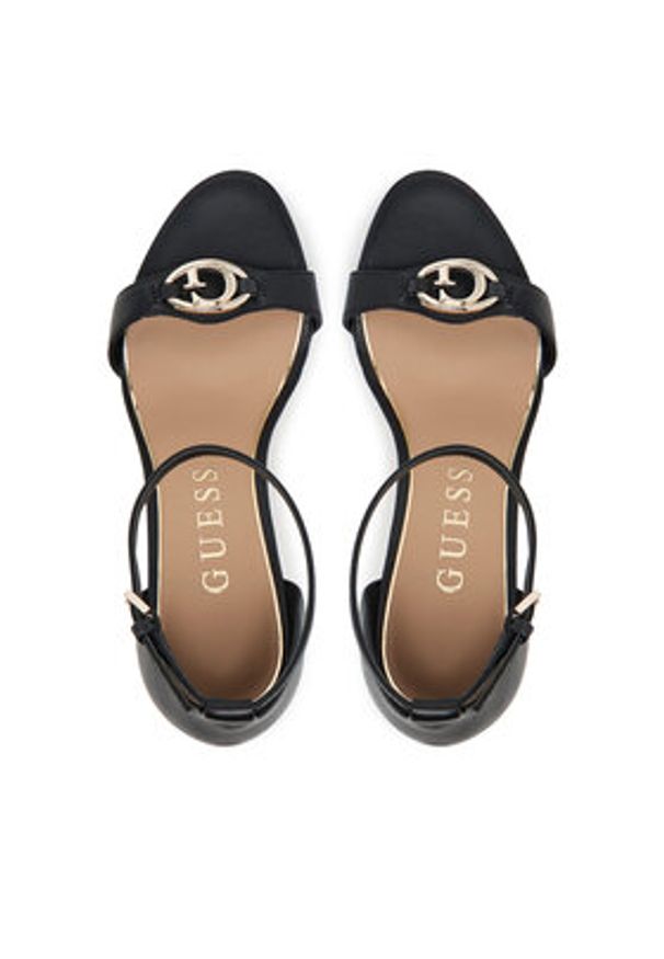 Guess Sandały FLTKAB LEA03 Czarny. Kolor: czarny. Materiał: skóra