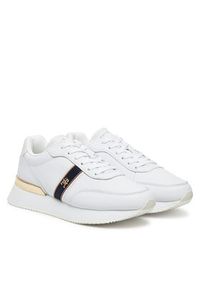 TOMMY HILFIGER - Tommy Hilfiger Sneakersy Webbing Runner FW0FW08904 Biały. Kolor: biały. Materiał: skóra #3
