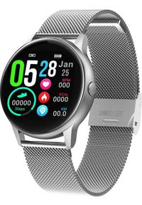 Smartwatch GepardWatches DT88 Srebrny (DT88 Black Bracelet). Rodzaj zegarka: smartwatch. Kolor: srebrny #1