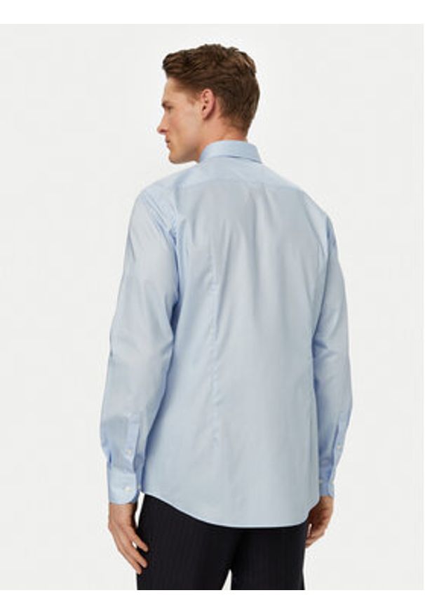 BOSS Koszula H-Hank 50560704 Niebieski jasny Slim Fit. Kolor: niebieski. Materiał: bawełna