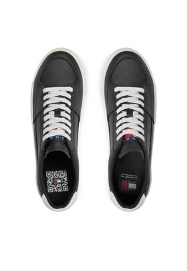 Tommy Jeans Sneakersy Th Central Cc And Coin Czarny. Kolor: czarny. Materiał: skóra