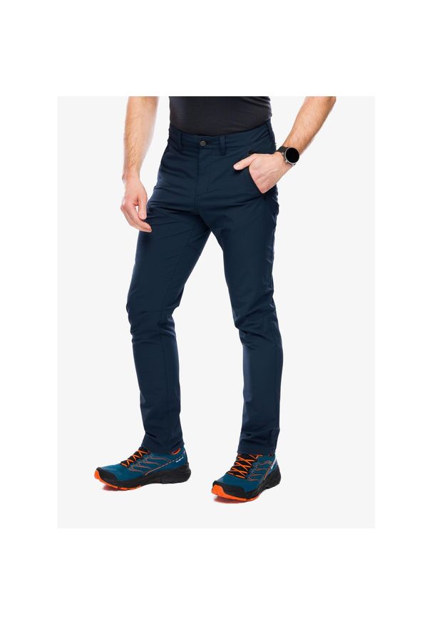 Fjällräven - Spodnie trekkingowe męskie Fjallraven Abisko Trail Stretch Trousers. Kolor: niebieski. Sezon: lato. Sport: turystyka piesza