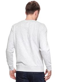 Mustang - MUSTANG BLUZA Basic Crewneck LIGHT GREY MEL. 1007003 4163. Wzór: nadruk, melanż #4