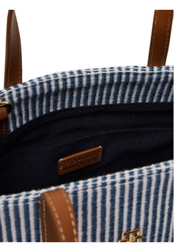 TOMMY HILFIGER - Tommy Hilfiger Torebka Th Premium Beach Le Mini Tote AW0AW17208 Niebieski. Kolor: niebieski