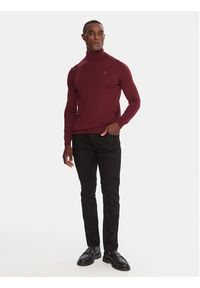 Karl Lagerfeld - KARL LAGERFELD Golf 655058 554399 Bordowy Regular Fit. Typ kołnierza: golf. Kolor: czerwony. Materiał: wełna #4