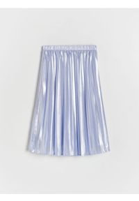 Reserved - Połyskująca spódnica - lawendowy. Kolor: fioletowy. Materiał: tkanina