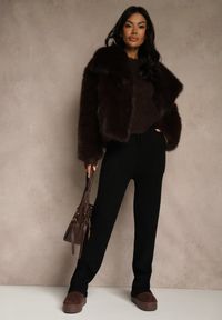 Renee - Czarne Spodnie z Wełną ze Sznurkiem i Ozdobnymi Kieszeniami Moneressa. Okazja: na co dzień. Kolor: czarny. Materiał: wełna. Styl: casual #1