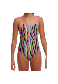 FUNKITA - Strój do pływania dziewczęcy Funkita Curl Curl - Single Strap. Kolor: wielokolorowy