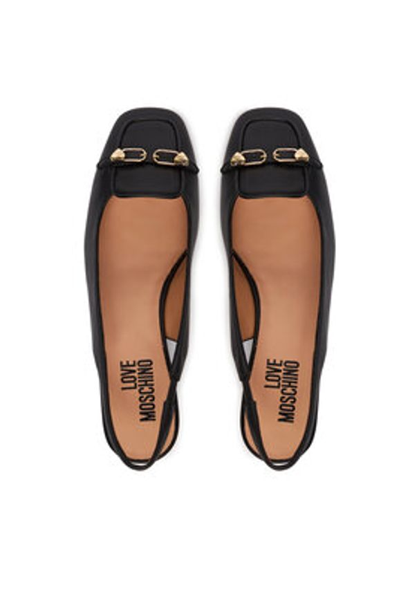 Love Moschino - LOVE MOSCHINO Czółenka JA10175G1OIE0000 Czarny. Kolor: czarny. Materiał: skóra