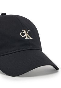 Calvin Klein Jeans Czapka z daszkiem Embroidered Monogram Cap LV04K5024G Czarny. Kolor: czarny. Materiał: bawełna #2