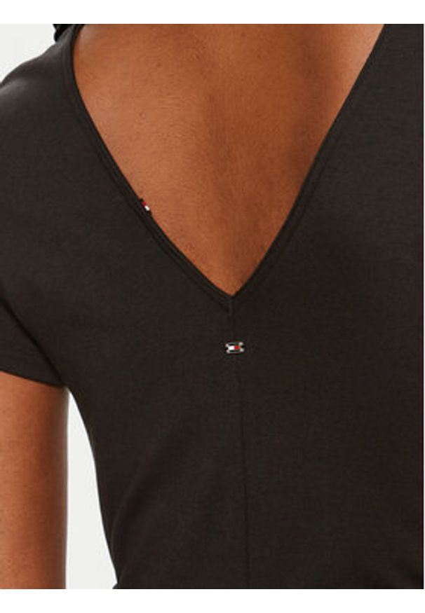 TOMMY HILFIGER - Tommy Hilfiger Sukienka codzienna Utility WW0WW42578 Czarny Regular Fit. Okazja: na co dzień. Kolor: czarny. Materiał: bawełna. Typ sukienki: proste. Styl: casual
