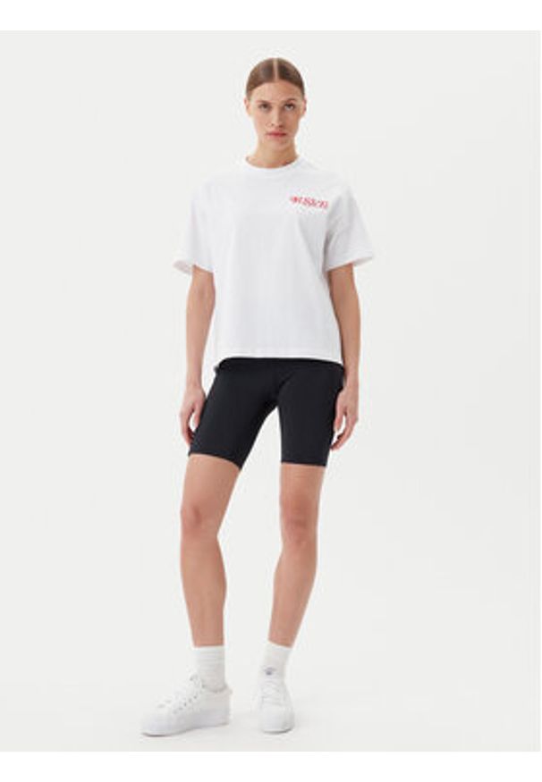 Fila T-Shirt Leffinge FAW1029 Biały Loose Fit. Kolor: biały. Materiał: bawełna