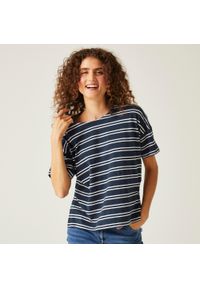 Regatta - Abaya damska koszulka. Kolor: niebieski. Materiał: bawełna. Sport: turystyka piesza #1