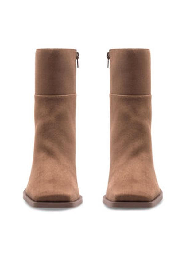 Nine West Botki KASIM ZR117-2 Brązowy. Kolor: brązowy. Materiał: materiał