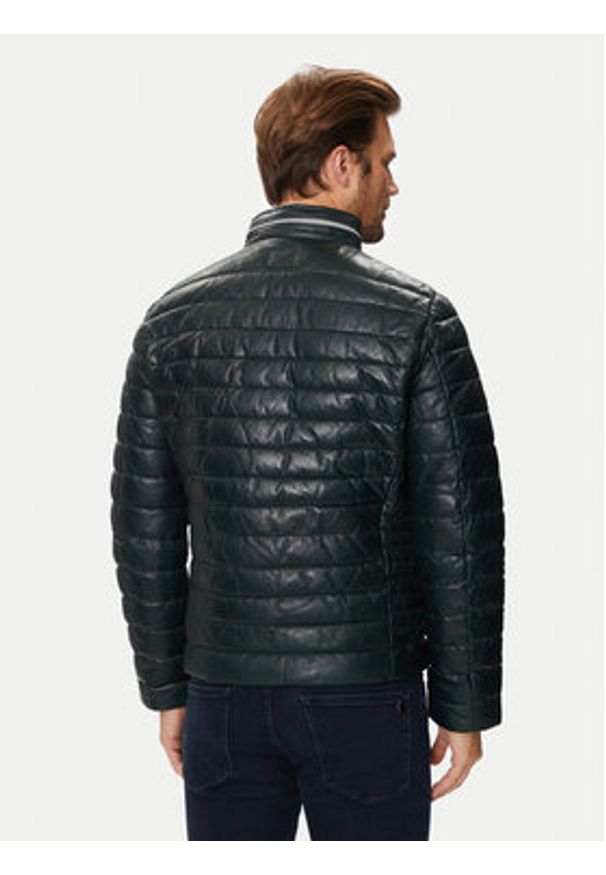 Milestone Kurtka skórzana Cortino 431019 60515 Zielony Regular Fit. Kolor: zielony. Materiał: skóra