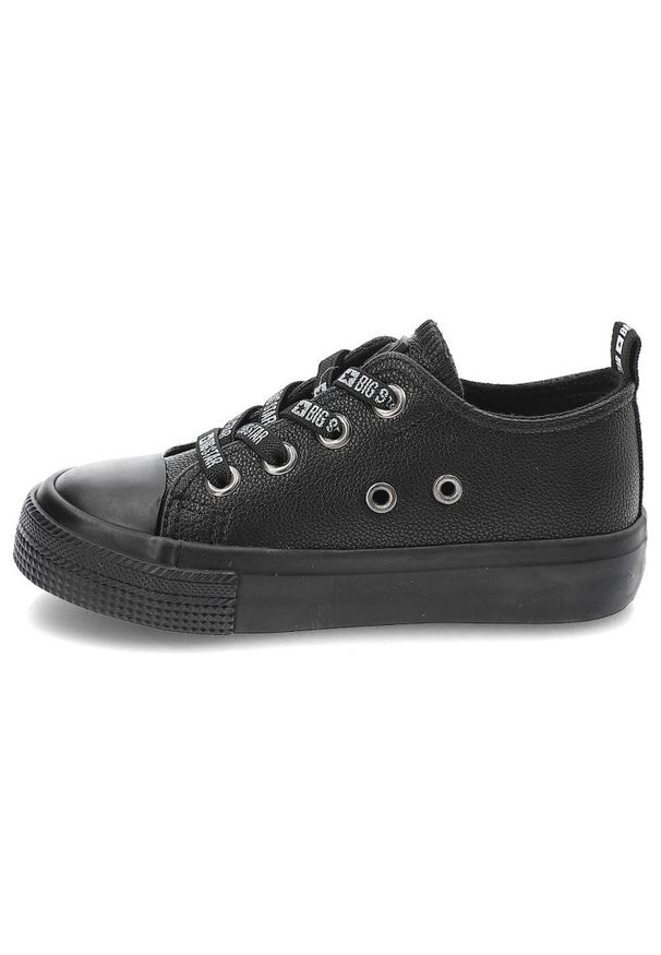 Big-Star - Czarne Trampki Big Star Wsuwane Buty Dziecięce. Zapięcie: bez zapięcia. Kolor: czarny. Materiał: skóra ekologiczna, materiał. Szerokość cholewki: normalna. Wzór: nadruk. Sezon: wiosna